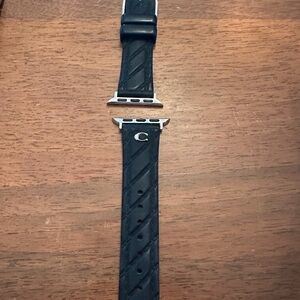 Apple Coach Black Leather Watch Band - wore twice ! Like new !